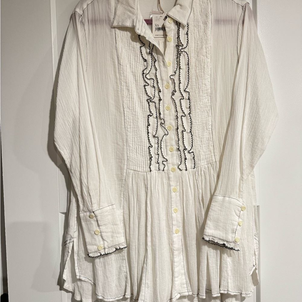 Free People Ruffled Blouse